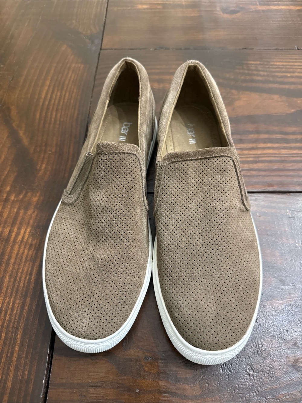 Bar III Men's Brant Slip-On Sneaker Taupe Leather Size 10 M